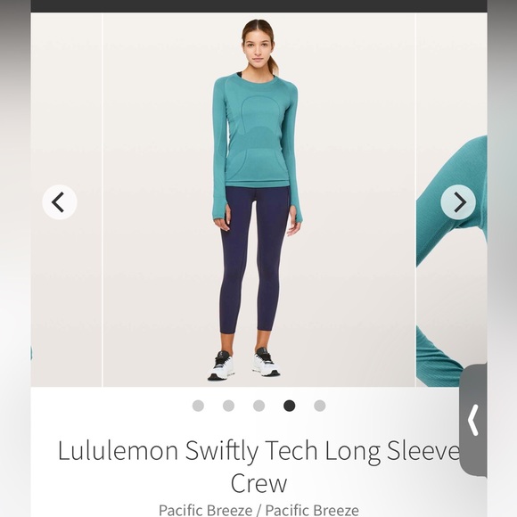 LULULEMON TEAL / PACIFIC BREEZE LONG SLEEVE CREW WORKOUT TOP 🩱💪🏽 - Picture 6 of 10